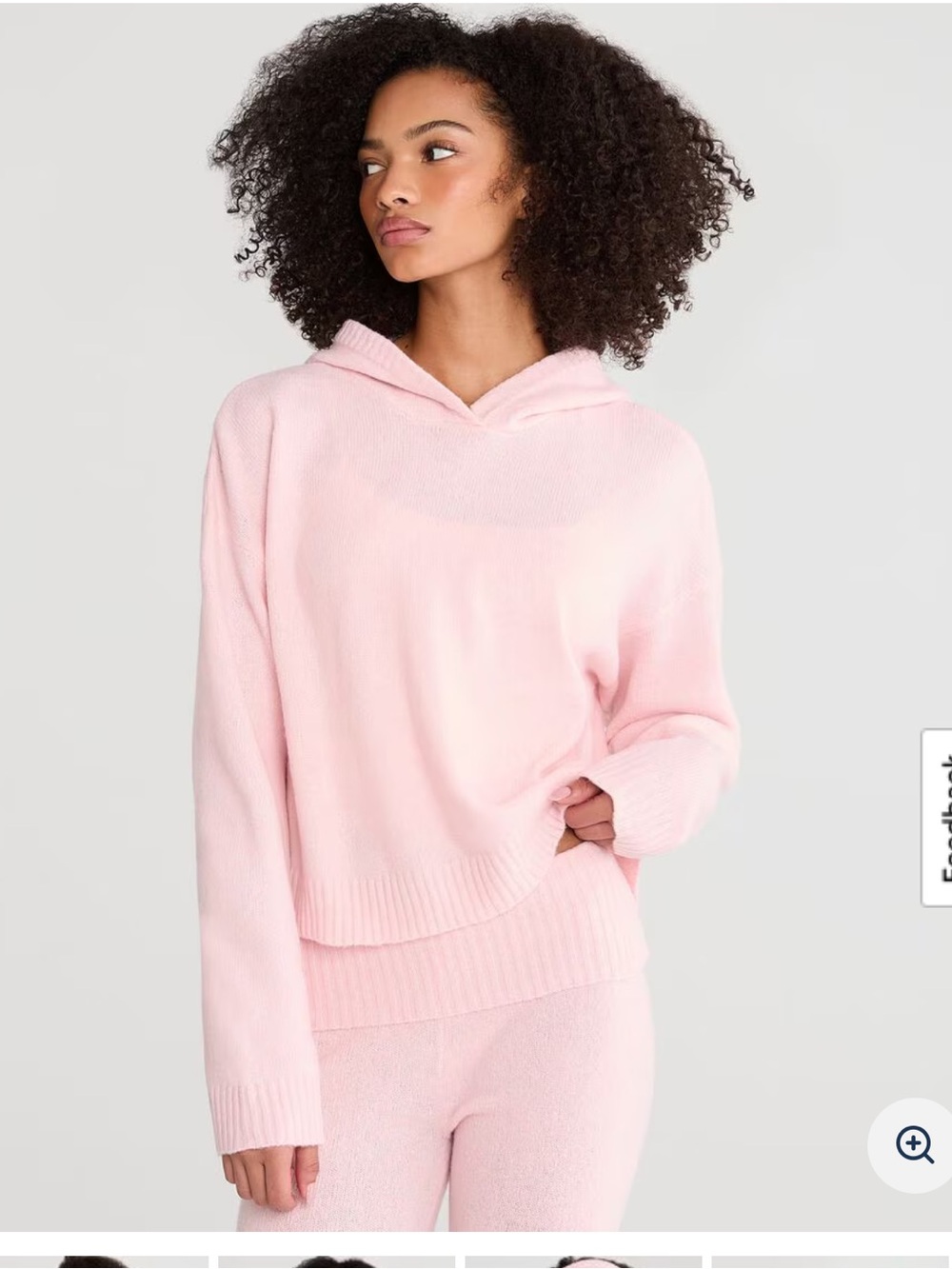 Aeropostale Pink Cropped Hooded Sweater with Lace Bow Size XL